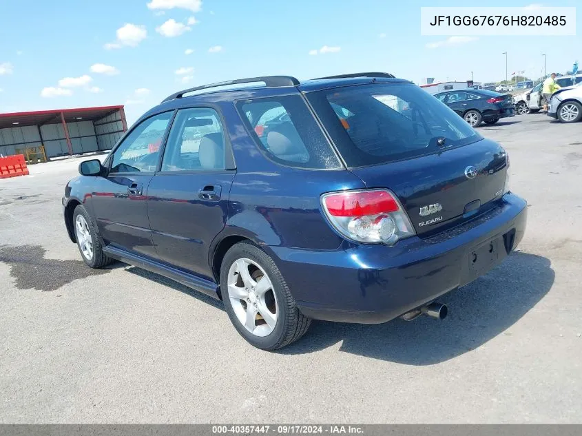 2006 Subaru Impreza 2.5I VIN: JF1GG67676H820485 Lot: 40357447