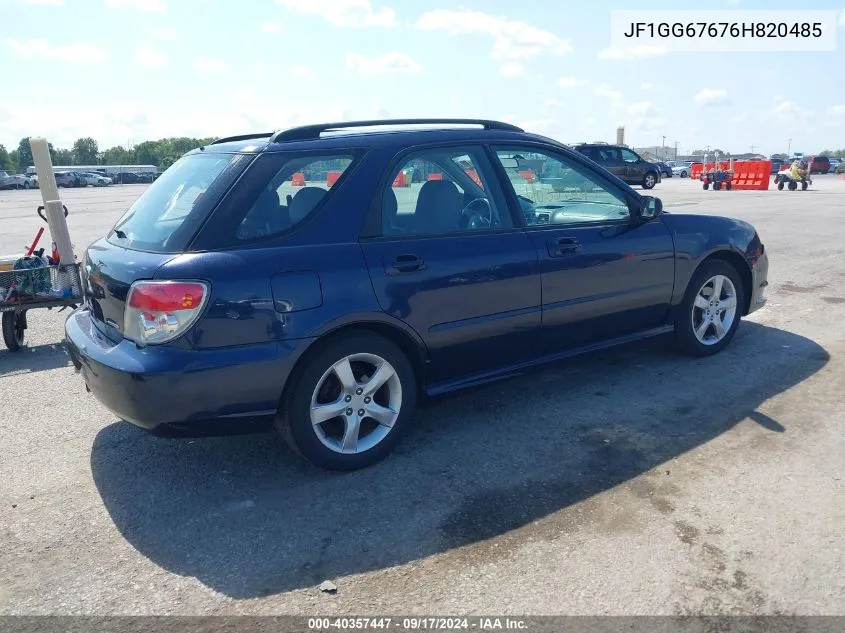 2006 Subaru Impreza 2.5I VIN: JF1GG67676H820485 Lot: 40357447