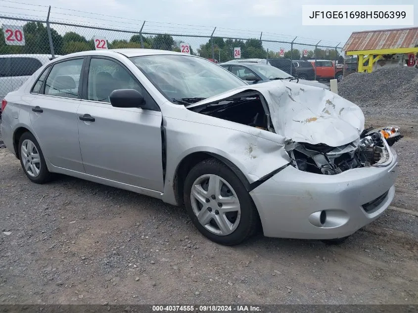 2008 Subaru Impreza 2.5I VIN: JF1GE61698H506399 Lot: 40374555