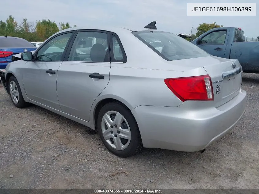 2008 Subaru Impreza 2.5I VIN: JF1GE61698H506399 Lot: 40374555