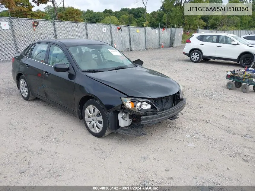 2010 Subaru Impreza 2.5I VIN: JF1GE6A65AH510360 Lot: 40303142