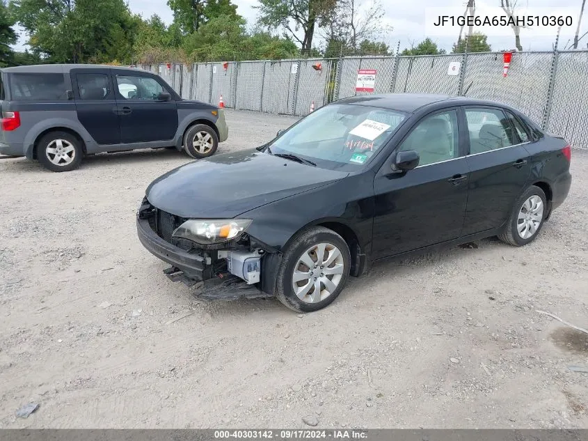 JF1GE6A65AH510360 2010 Subaru Impreza 2.5I