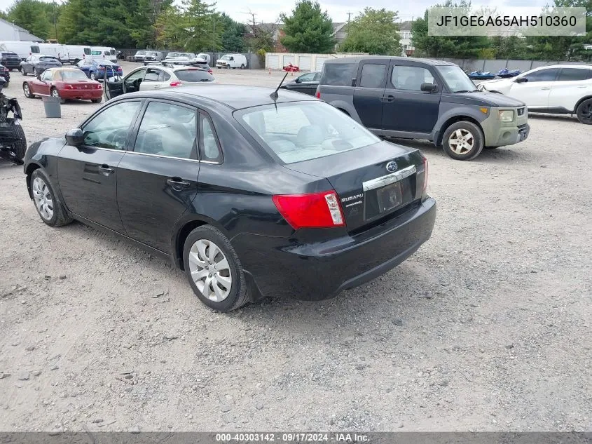 2010 Subaru Impreza 2.5I VIN: JF1GE6A65AH510360 Lot: 40303142