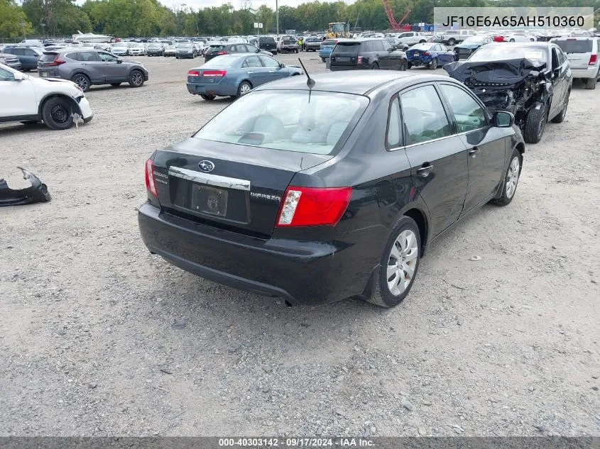 2010 Subaru Impreza 2.5I VIN: JF1GE6A65AH510360 Lot: 40303142