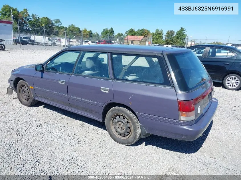 1992 Subaru Legacy L VIN: 4S3BJ6325N6916991 Lot: 40286485