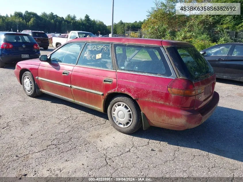 1995 Subaru Legacy L/Outback VIN: 4S3BK6358S6352692 Lot: 40239981