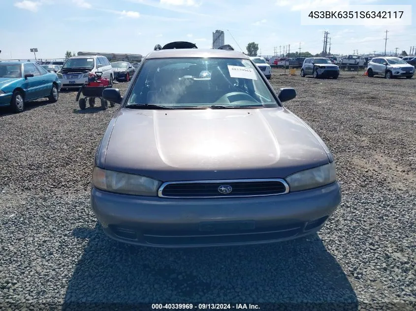 1995 Subaru Legacy L/Outback VIN: 4S3BK6351S6342117 Lot: 40339969