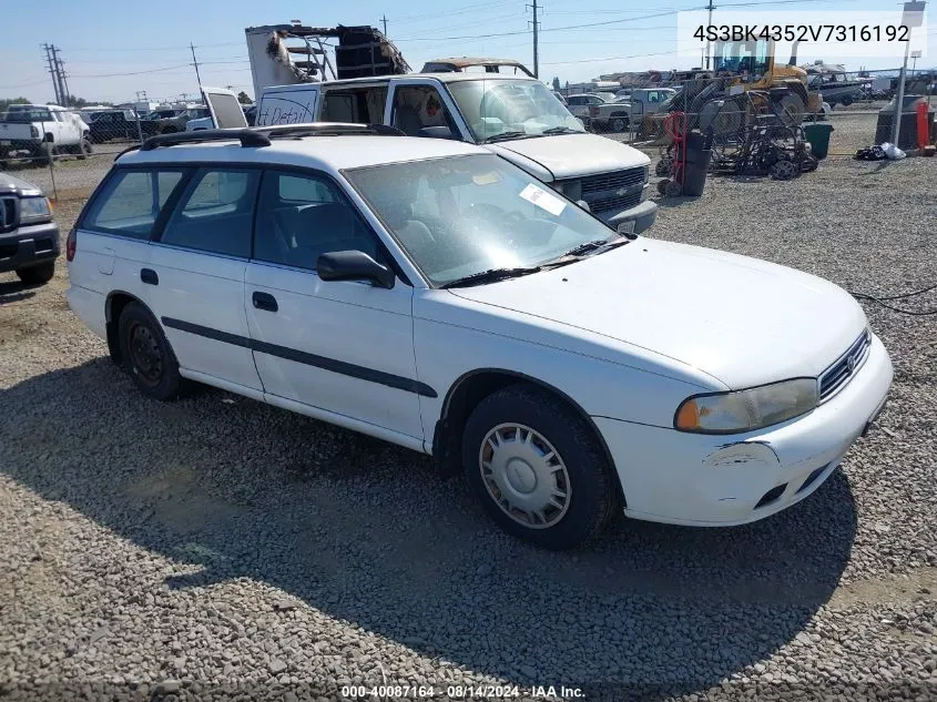 4S3BK4352V7316192 1997 Subaru Legacy L/Postal Right-Hand Drive