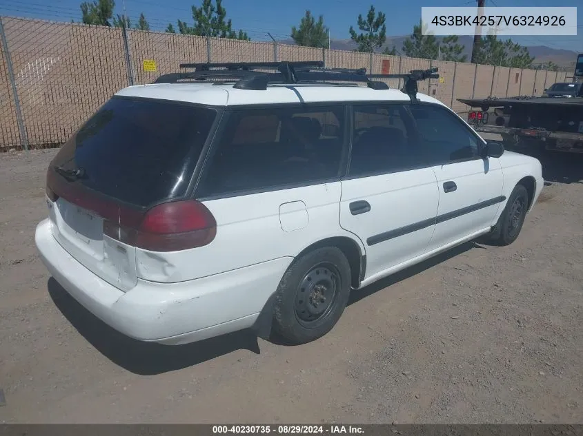 1997 Subaru Legacy Brighton VIN: 4S3BK4257V6324926 Lot: 40230735