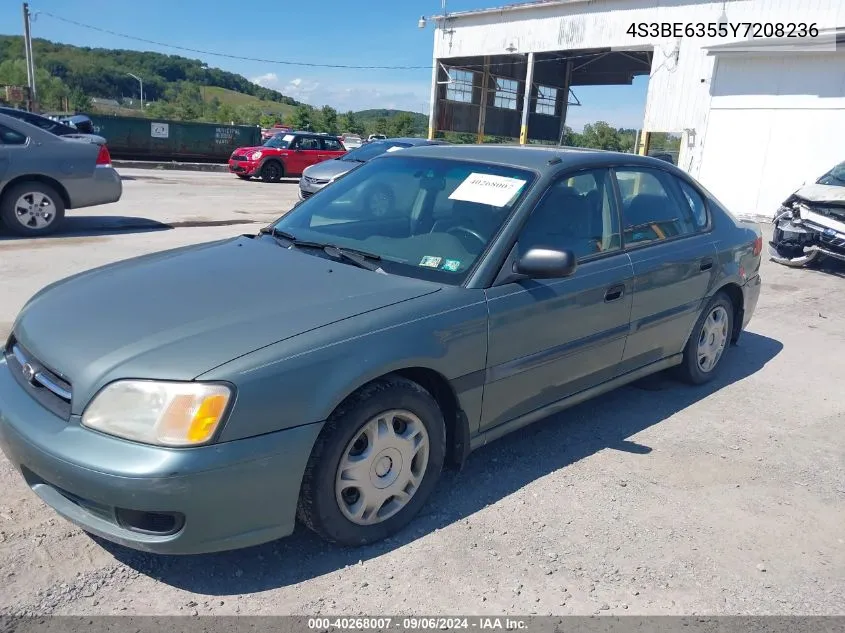 2000 Subaru Legacy L VIN: 4S3BE6355Y7208236 Lot: 40268007