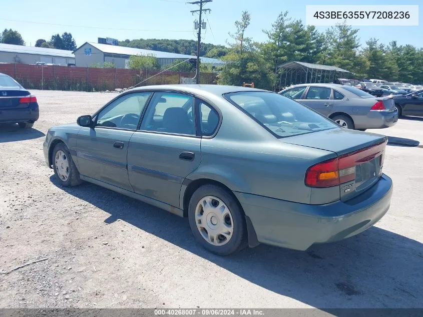 2000 Subaru Legacy L VIN: 4S3BE6355Y7208236 Lot: 40268007