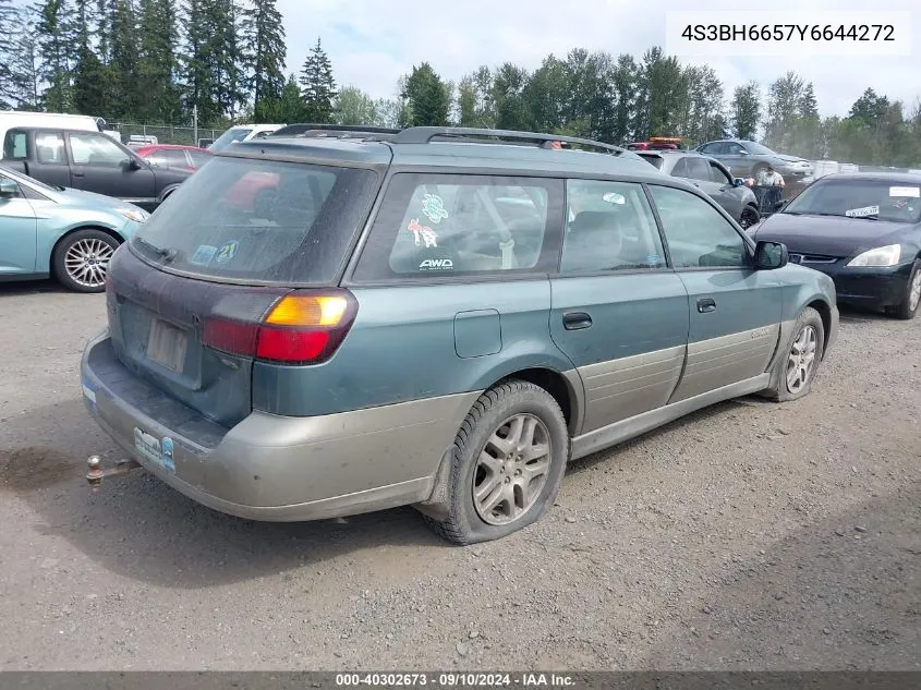 2000 Subaru Legacy Outback VIN: 4S3BH6657Y6644272 Lot: 40302673