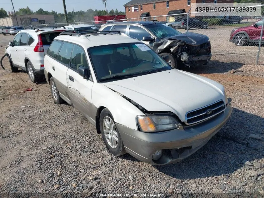 2001 Subaru Legacy Outback VIN: 4S3BH665X17639339 Lot: 40304060