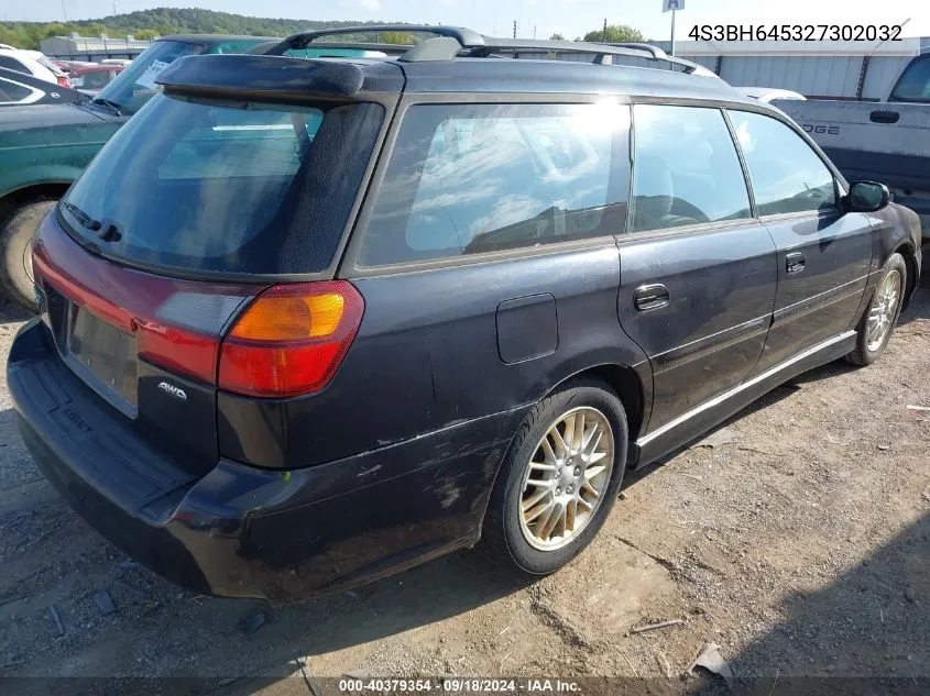 2002 Subaru Legacy Gt VIN: 4S3BH645327302032 Lot: 40379354