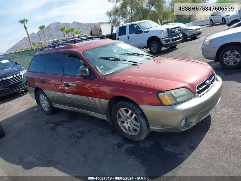 2004 Subaru Outback VIN: 4S3BH675347606539 Lot: 40027319