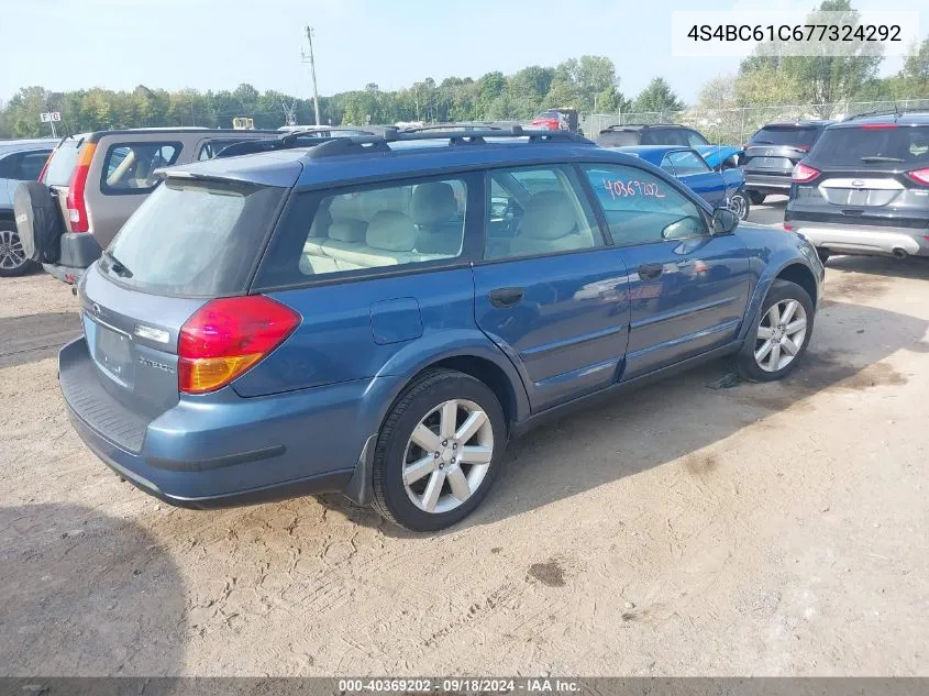 2007 Subaru Legacy VIN: 4S4BC61C677324292 Lot: 40369202