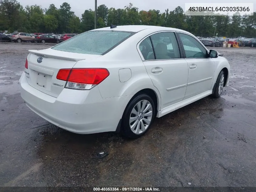 2012 Subaru Legacy 2.5I Limited VIN: 4S3BMCL64C3035366 Lot: 40353384