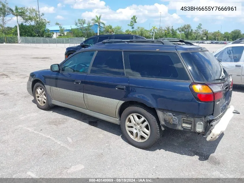 2000 Subaru Outback VIN: 4S3BH6655Y7666961 Lot: 40149989