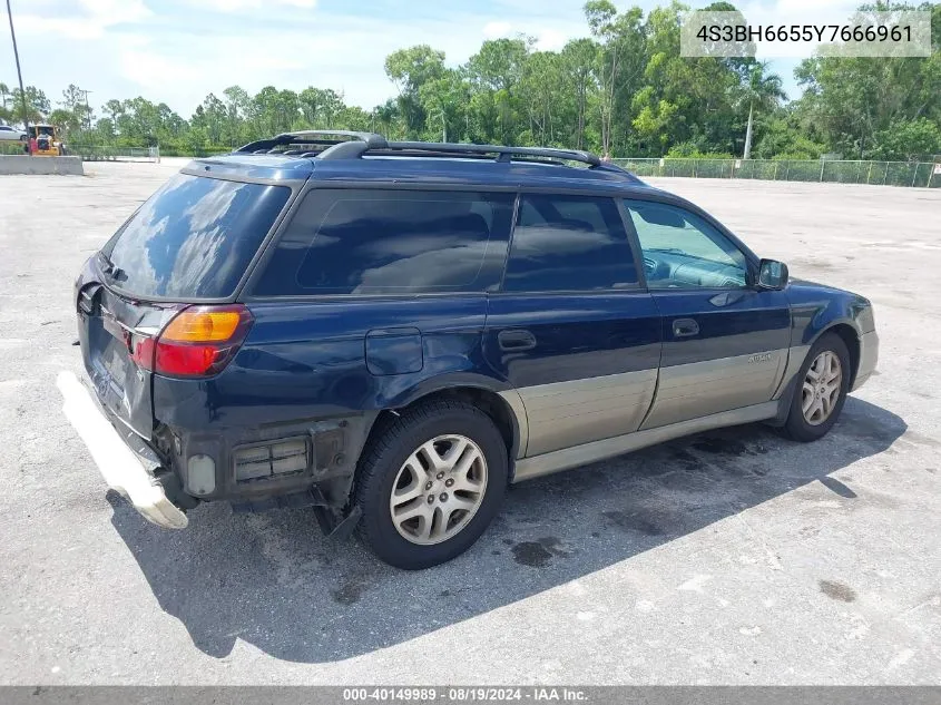 2000 Subaru Outback VIN: 4S3BH6655Y7666961 Lot: 40149989