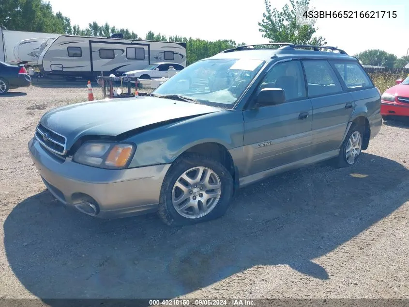 4S3BH665216621715 2001 Subaru Outback Outback