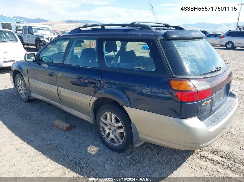 4S3BH665717601115 2001 Subaru Outback