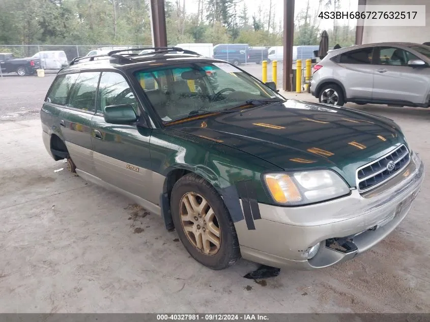 2002 Subaru Outback Outback Limited VIN: 4S3BH686727632517 Lot: 40327981