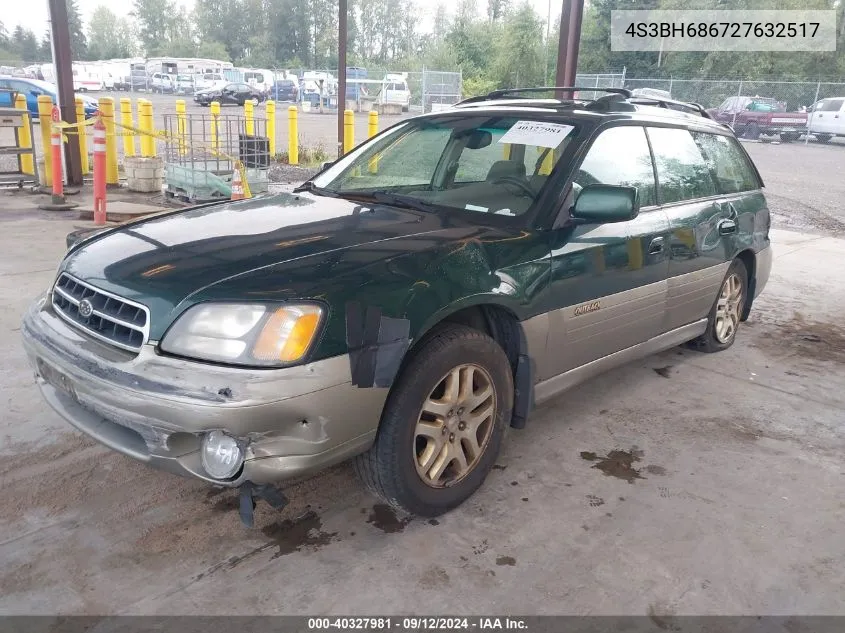 4S3BH686727632517 2002 Subaru Outback Outback Limited