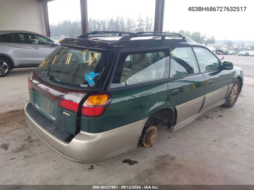 4S3BH686727632517 2002 Subaru Outback Outback Limited