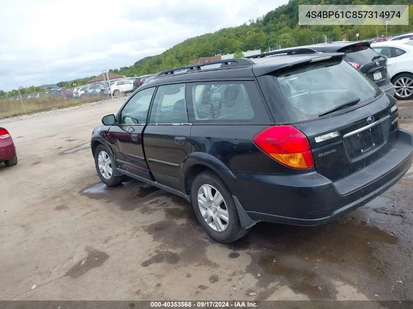 2005 Subaru Outback 2.5I VIN: 4S4BP61C857314974 Lot: 40353568