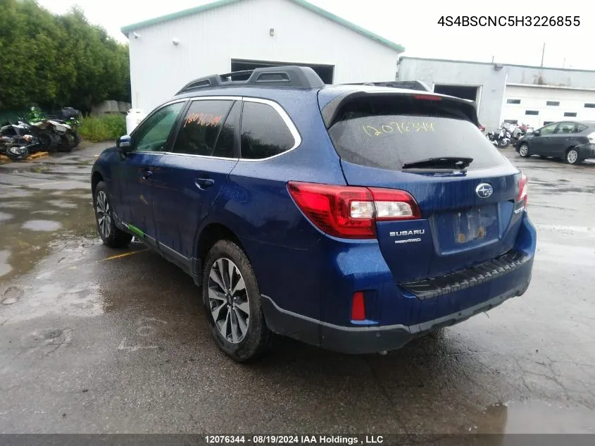 2017 Subaru Outback 2.5I Limited VIN: 4S4BSCNC5H3226855 Lot: 12076344