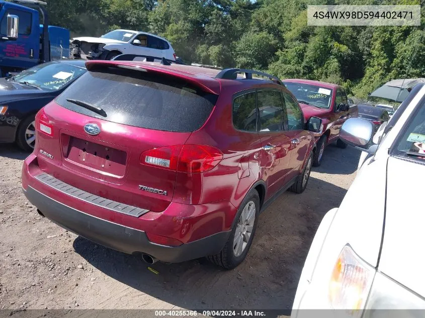 2009 Subaru Tribeca Limited VIN: 4S4WX98D594402471 Lot: 40255366