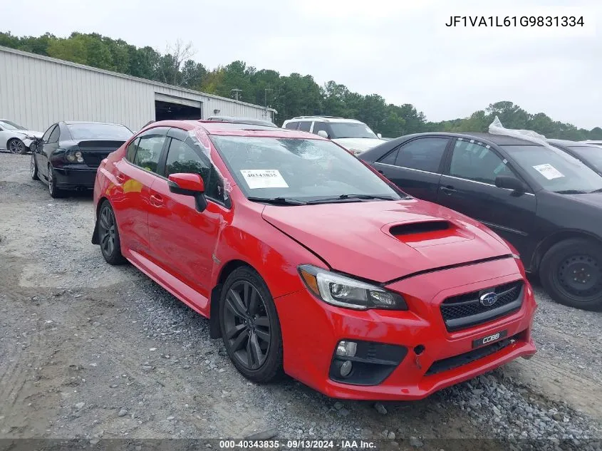 2016 Subaru Wrx Limited VIN: JF1VA1L61G9831334 Lot: 40343835