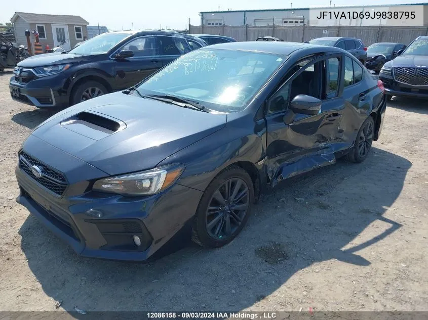 2018 Subaru Wrx Premium VIN: JF1VA1D69J9838795 Lot: 12086158