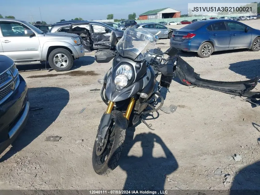 2016 Suzuki Dl1000 VIN: JS1VU51A3G2100021 Lot: 12040111