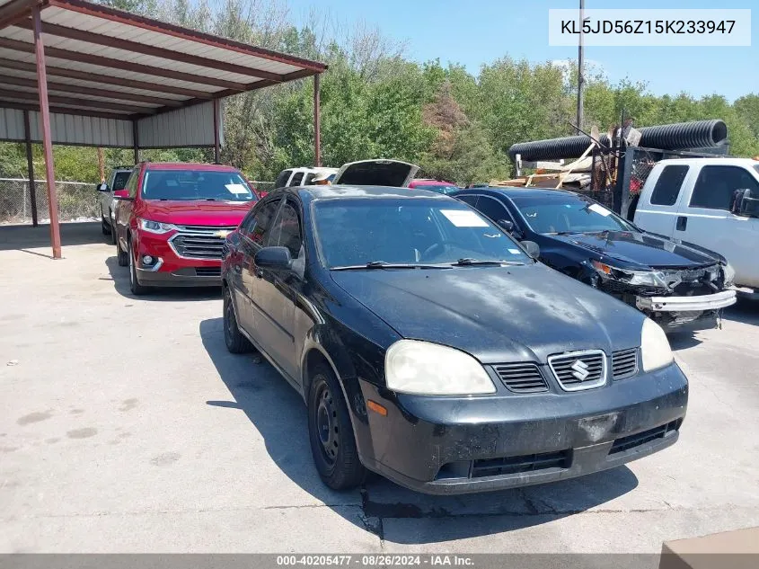 2005 Suzuki Forenza S VIN: KL5JD56Z15K233947 Lot: 40205477