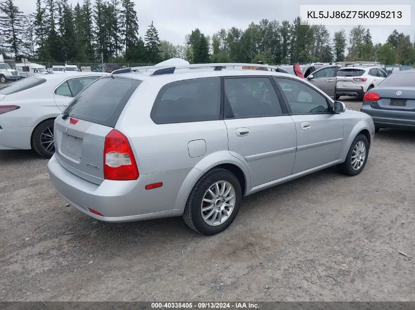 2005 Suzuki Forenza Lx/Ex VIN: KL5JJ86Z75K095213 Lot: 40338405