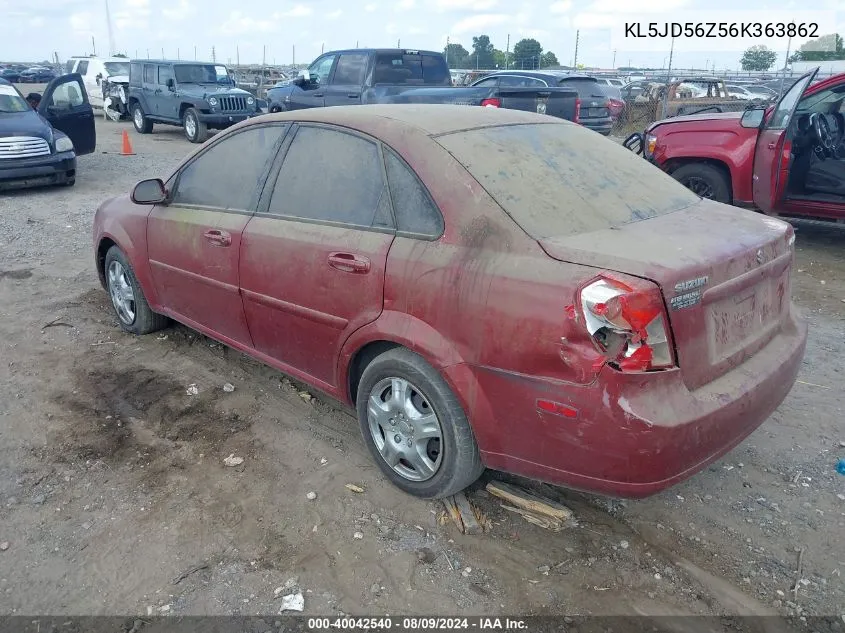 2006 Suzuki Forenza VIN: KL5JD56Z56K363862 Lot: 40042540