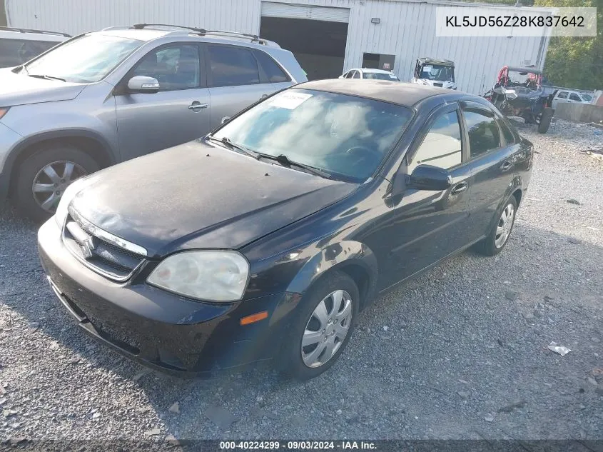 2008 Suzuki Forenza Convenience/Popular VIN: KL5JD56Z28K837642 Lot: 40224299