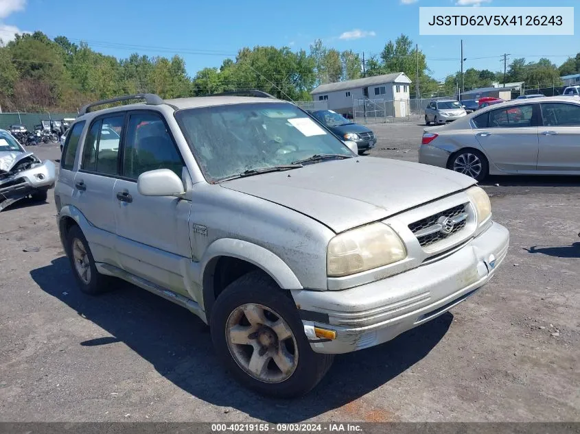 1999 Suzuki Grand Vitara Jlx/Jlx+ VIN: JS3TD62V5X4126243 Lot: 40219155