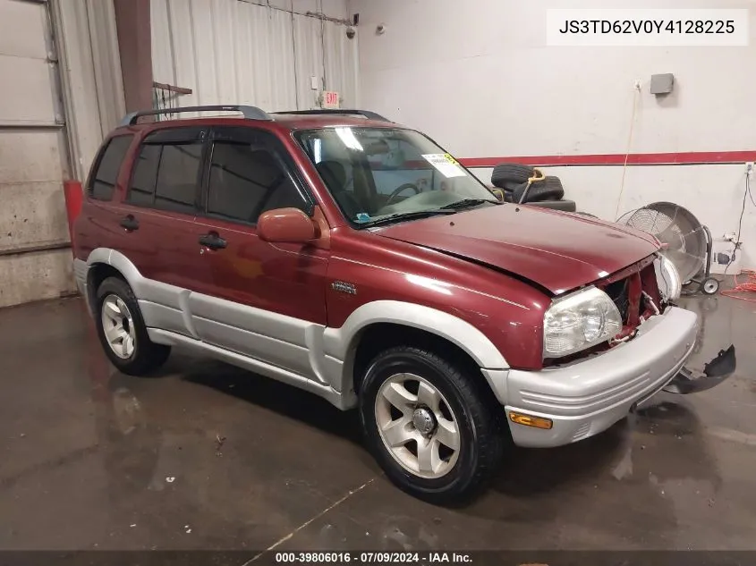 2000 Suzuki Grand Vitara Jlx/Jlx+/Limited VIN: JS3TD62V0Y4128225 Lot: 39806016