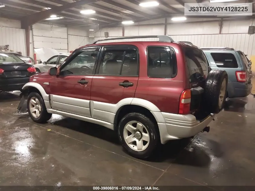 2000 Suzuki Grand Vitara Jlx/Jlx+/Limited VIN: JS3TD62V0Y4128225 Lot: 39806016