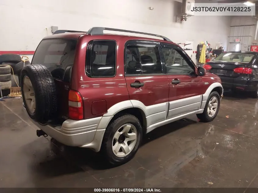 2000 Suzuki Grand Vitara Jlx/Jlx+/Limited VIN: JS3TD62V0Y4128225 Lot: 39806016