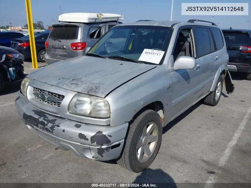 2001 Suzuki Grand Vitara Xl7 Touring/Xl7 Limited VIN: JS3TX92V514112648 Lot: 40333717