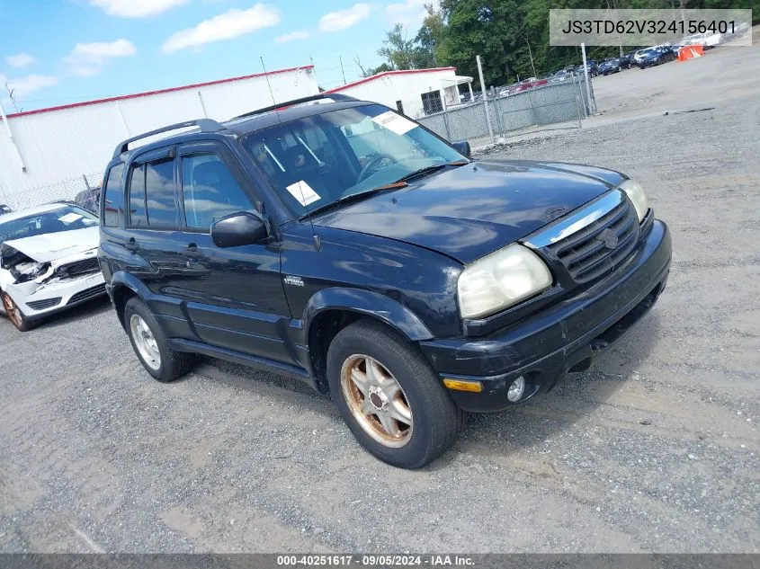 2002 Suzuki Grand Vitara Jlx/Limited VIN: JS3TD62V324156401 Lot: 40251617