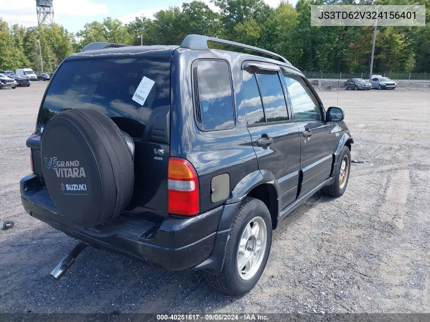 2002 Suzuki Grand Vitara Jlx/Limited VIN: JS3TD62V324156401 Lot: 40251617