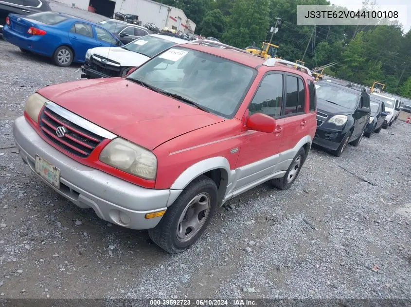 2004 Suzuki Grand Vitara Ex/Lx VIN: JS3TE62V044100108 Lot: 39592723