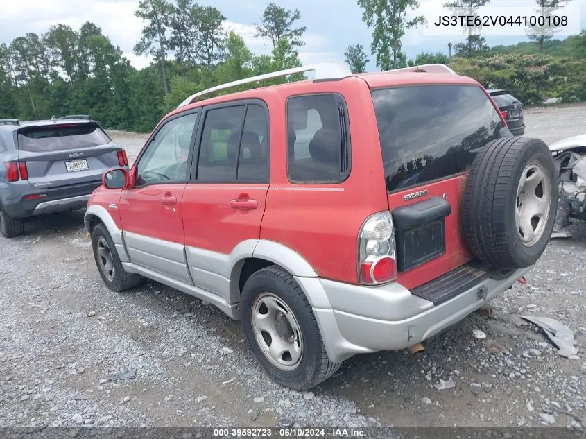 2004 Suzuki Grand Vitara Ex/Lx VIN: JS3TE62V044100108 Lot: 39592723