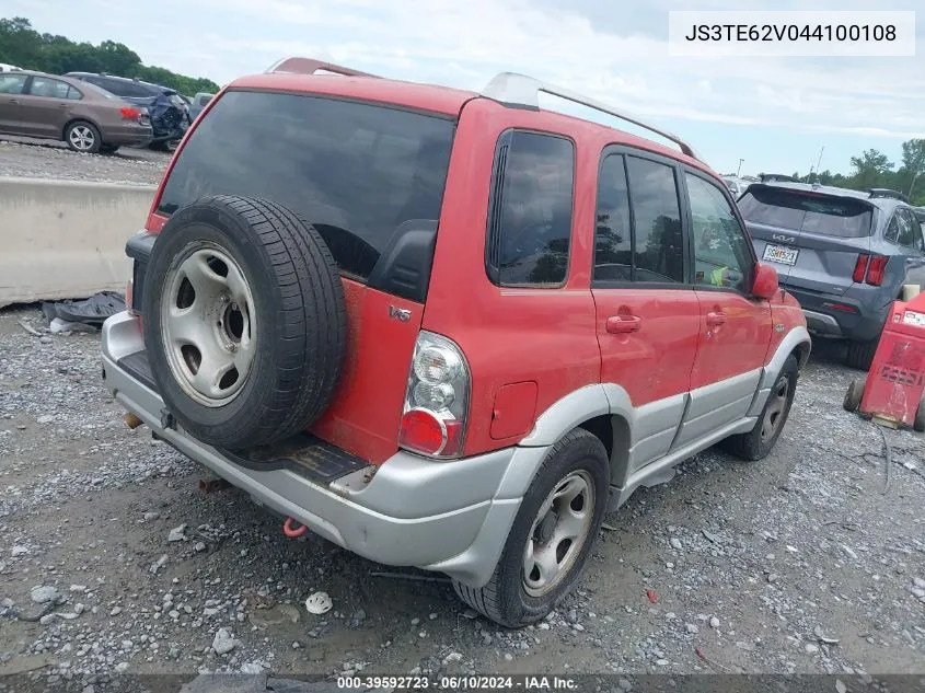 2004 Suzuki Grand Vitara Ex/Lx VIN: JS3TE62V044100108 Lot: 39592723