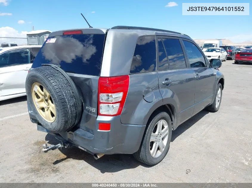 2006 Suzuki Grand Vitara Luxury VIN: JS3TE947964101552 Lot: 40240450