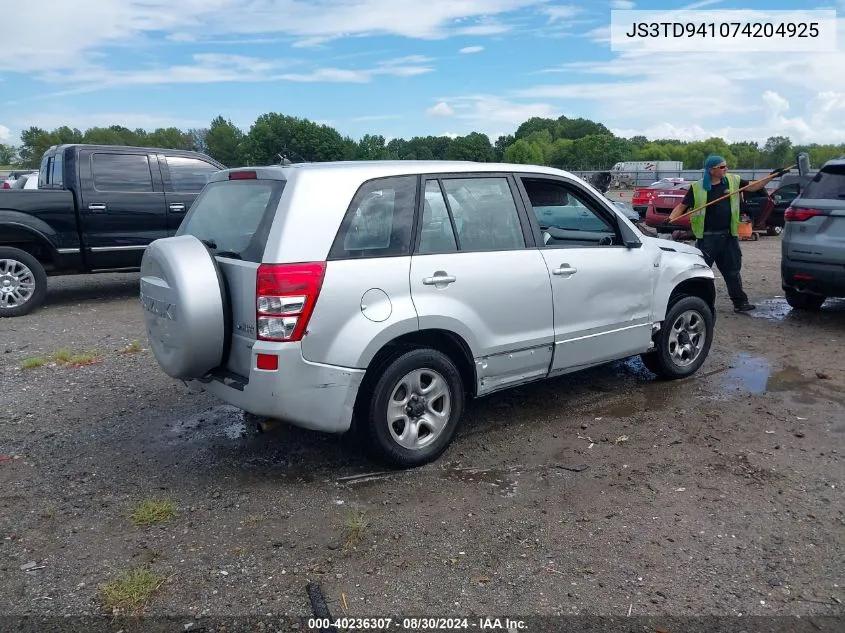 2007 Suzuki Grand Vitara VIN: JS3TD941074204925 Lot: 40236307